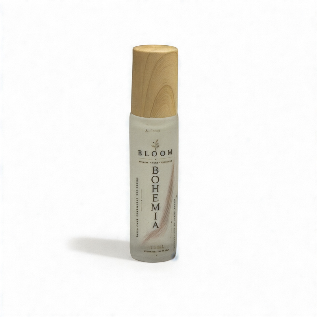 Bohemia perfume oil 15 mL roll-on with wooden cap on a white background