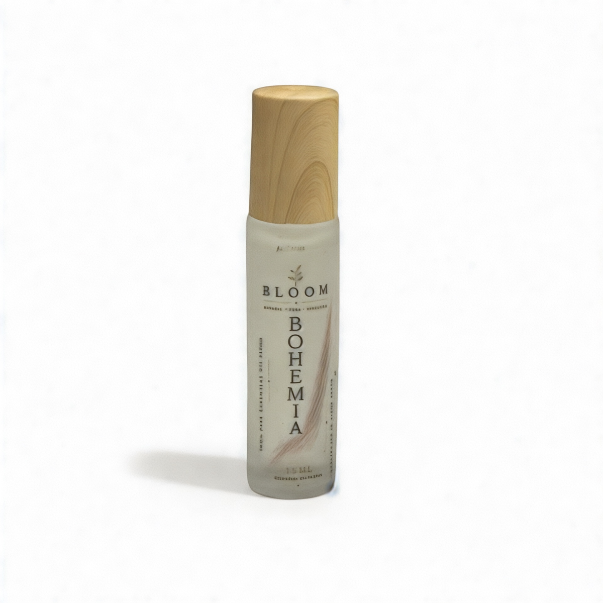 Bohemia perfume oil 15 mL roll-on with wooden cap on a white background