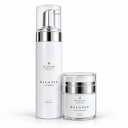Balance Duo — Cleanser & Moisturiser cleanser and moisturiser on a white background