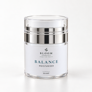 Balance Moisturiser — 50 mL in Bloom Organics packaging on a white background