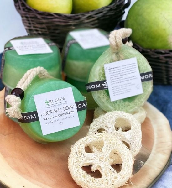 Melon + Cucumber Loofah In A Soap