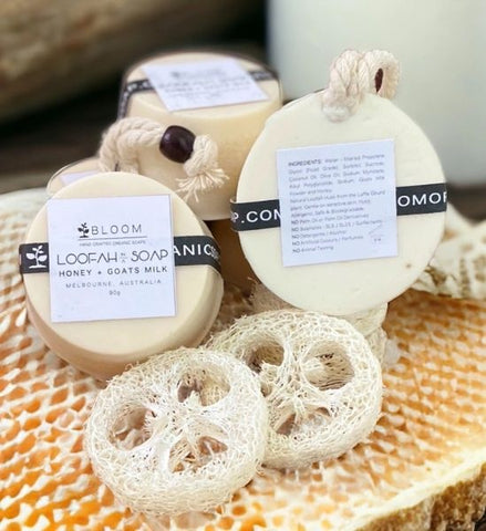 Honey + Goats Milk Loofah In A Soap