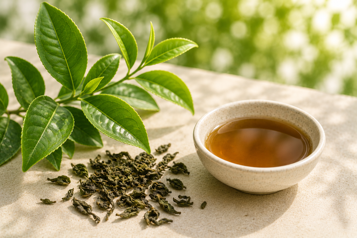 Green tea ingredient image for Balance Moisturiser — 50 mL by Bloom Organics