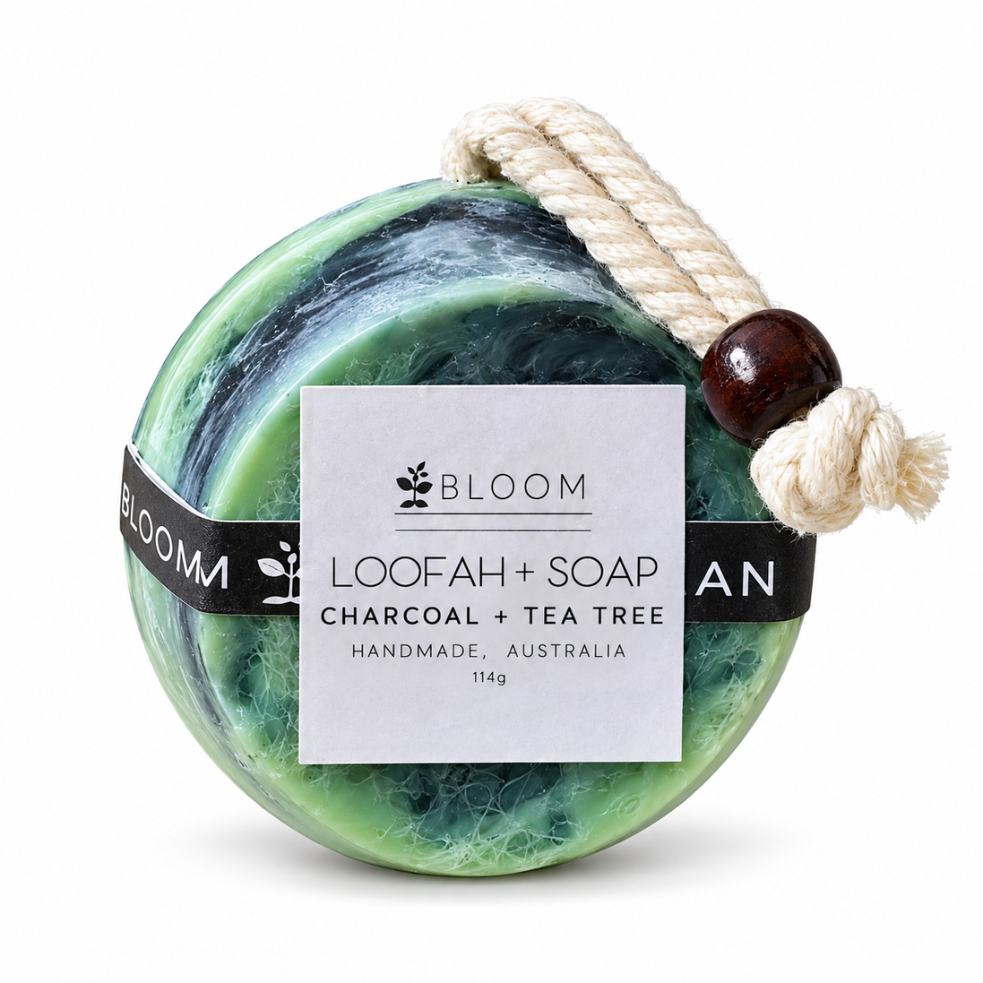 Charcoal + Tea Tree | 90g Loofah Soap