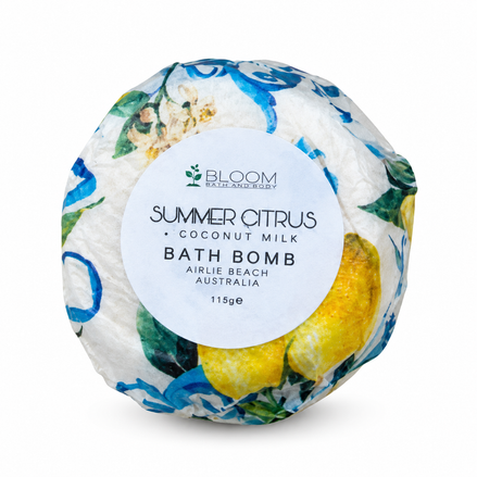 Summer Citrus + Coconut Milk | 115g Bath Bomb