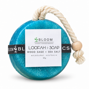 Wood Sage + Sea Salt | 90g Loofah Soap